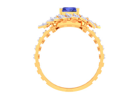 Printable 3D jewelry model of Lady diamond ring Modèle 3D