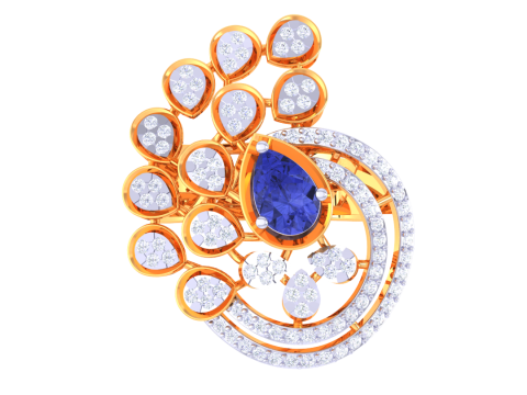 Printable 3D jewelry model of Lady diamond ring 3D Model
