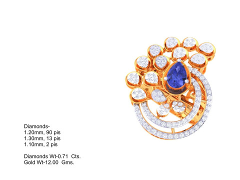 Printable 3D jewelry model of Lady diamond ring 3D Model