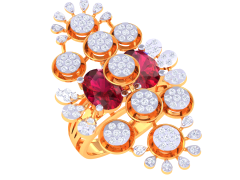 Printable 3D jewelry model of Lady diamond ring 3D Модель