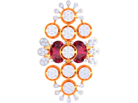 Printable 3D jewelry model of Lady diamond ring 3D मॉडल