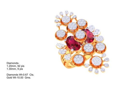Printable 3D jewelry model of Lady diamond ring 3D मॉडल