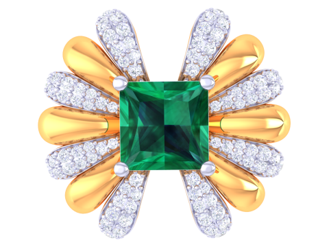 Printable 3D jewelry model of Lady diamond ring Modello 3D