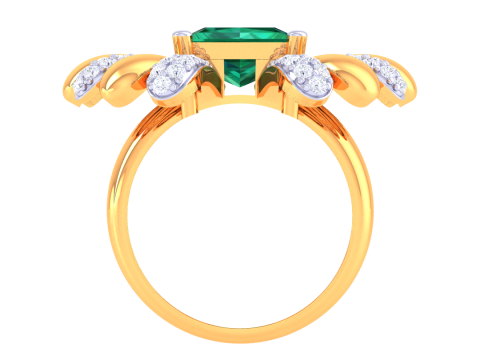 Printable 3D jewelry model of Lady diamond ring Modello 3D