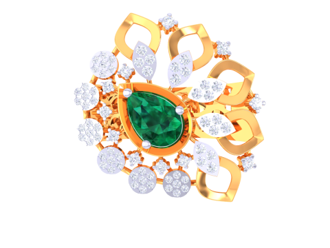 Printable 3D jewelry model of Lady diamond ring 3D Modell