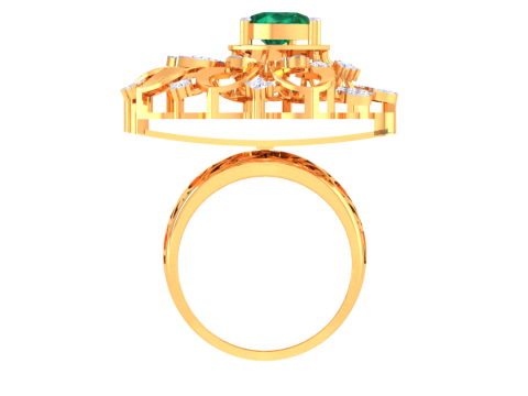 Printable 3D jewelry model of Lady diamond ring 3D Modell