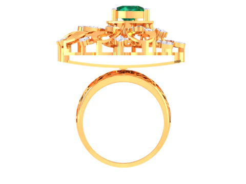 Printable 3D jewelry model of Lady diamond ring 3D Model