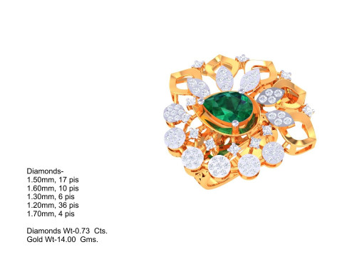 Printable 3D jewelry model of Lady diamond ring 3D Modell