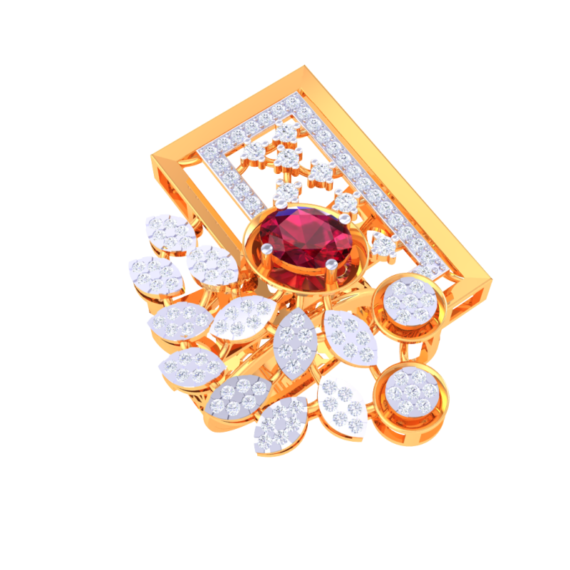 Printable 3D jewelry model of Lady diamond ring Model 3D .c4d .max .obj .3ds .fbx .stl .blend