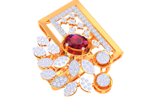 Printable 3D jewelry model of Lady diamond ring Modello 3D