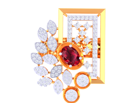 Printable 3D jewelry model of Lady diamond ring Model 3D