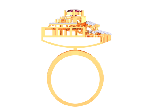 Printable 3D jewelry model of Lady diamond ring Model 3D