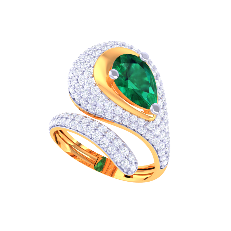 Printable 3D jewelry model of Lady diamond ring Model 3D .c4d .max .obj .3ds .fbx .stl .blend