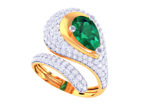 Printable 3D jewelry model of Lady diamond ring Modelo 3D