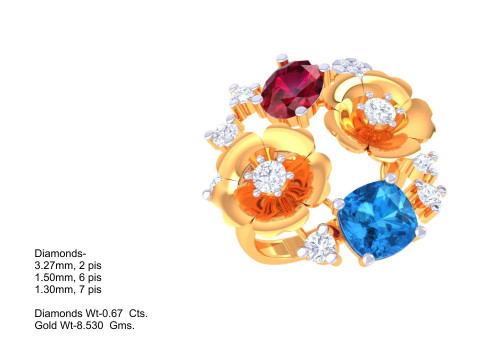 Printable 3D jewelry model of Lady diamond ring 3Dモデル
