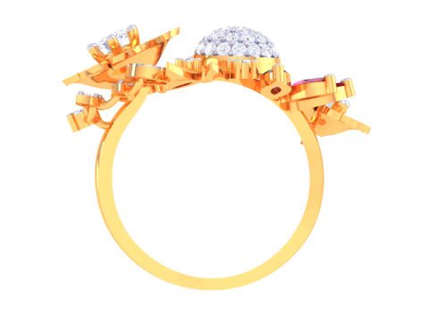 Printable 3D jewelry model of Lady diamond ring Modelo 3D