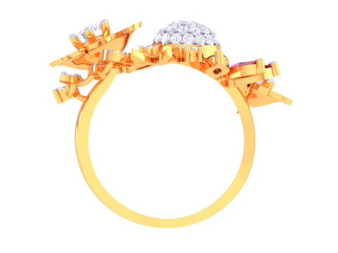 Printable 3D jewelry model of Lady diamond ring 3D Model