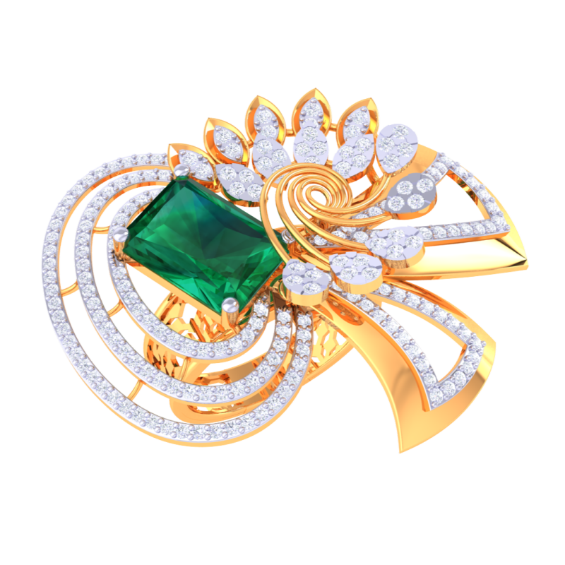 Printable 3D jewelry model of Lady diamond ring Modelo 3D .c4d .max .obj .3ds .fbx .stl .blend