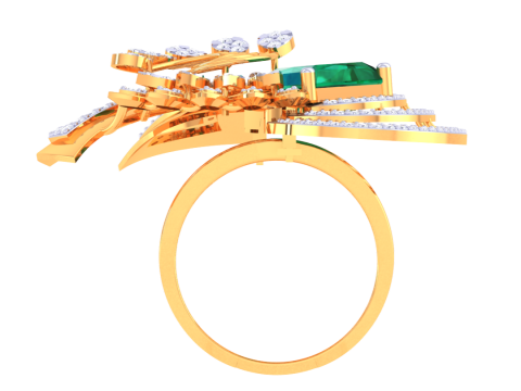 Printable 3D jewelry model of Lady diamond ring Modelo 3D