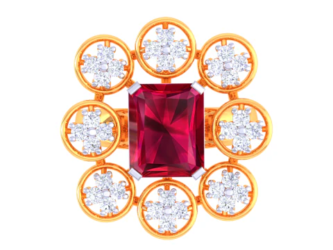 Printable 3D jewelry model of Lady diamond ring 3D Model