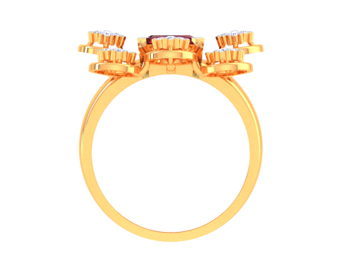 Printable 3D jewelry model of Lady diamond ring 3D मॉडल