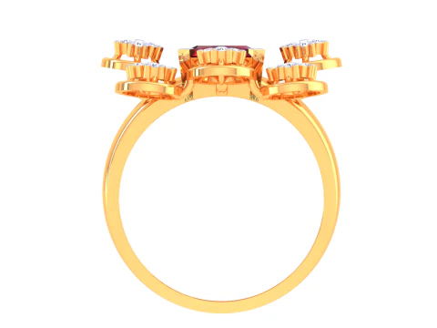 Printable 3D jewelry model of Lady diamond ring 3D Model