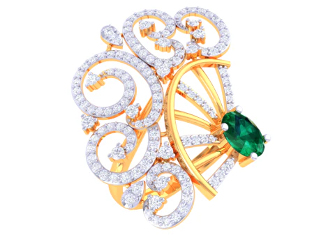 Printable 3D jewelry model of Lady diamond ring 3D Model