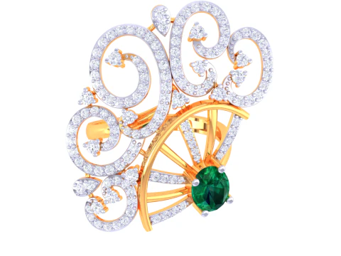 Printable 3D jewelry model of Lady diamond ring 3D Model