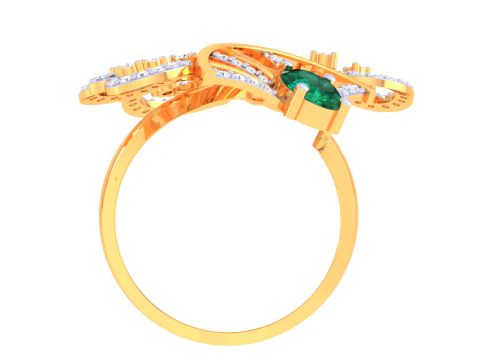 Printable 3D jewelry model of Lady diamond ring 3D Model