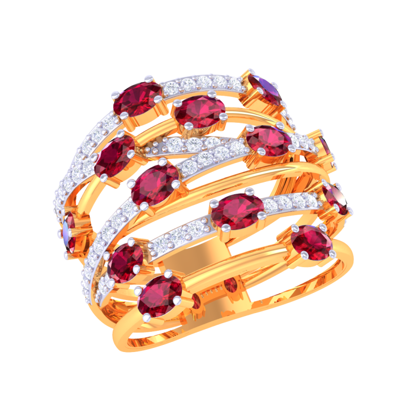 Printable 3D jewelry model of Lady diamond ring Model 3D .c4d .max .obj .3ds .fbx .stl .blend