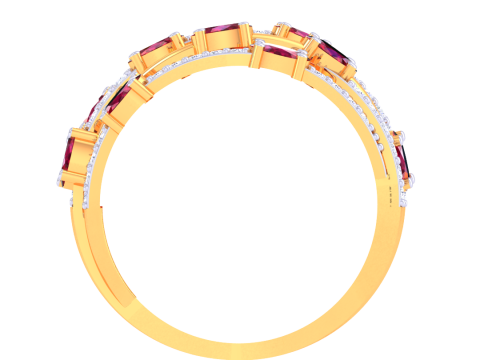 Printable 3D jewelry model of Lady diamond ring Model 3D