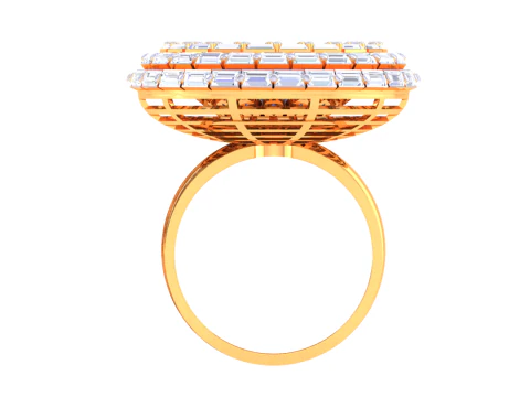 Printable 3D jewelry model of Lady diamond ring 3D Model