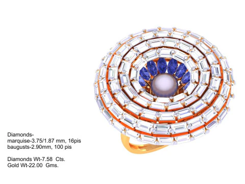 Printable 3D jewelry model of Lady diamond ring 3D Model