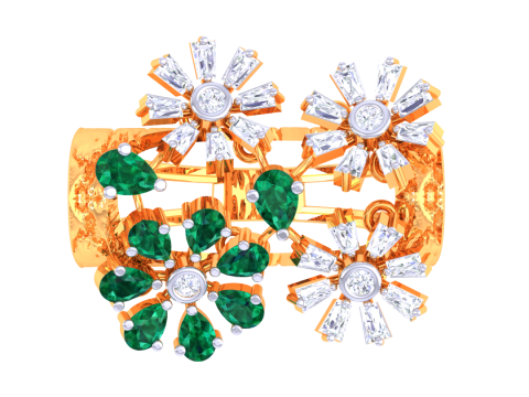 Printable 3D jewelry model of Lady diamond ring Model 3D