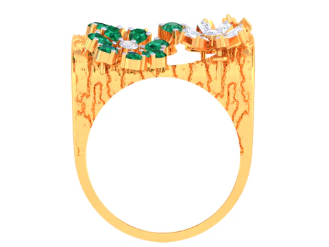Printable 3D jewelry model of Lady diamond ring 3D Model