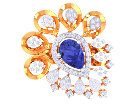 Printable 3D jewelry model of Lady diamond ring 3Dモデル