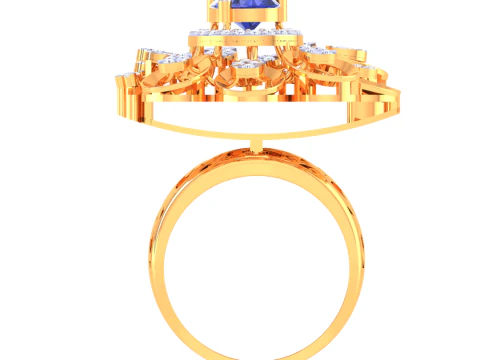 Printable 3D jewelry model of Lady diamond ring 3D Model