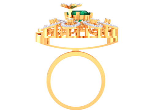 Printable 3D jewelry model of Lady diamond ring Model 3D