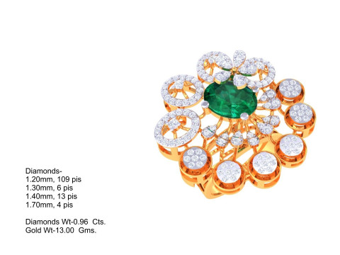 Printable 3D jewelry model of Lady diamond ring Model 3D