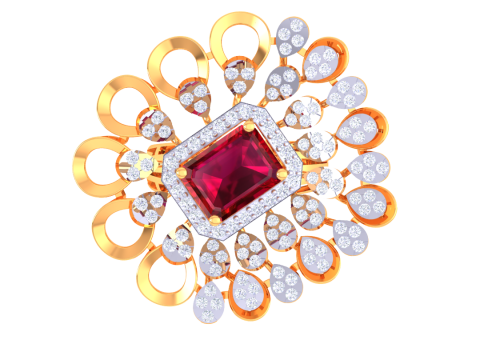 Printable 3D jewelry model of Lady diamond ring 3D Model