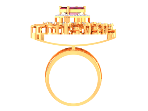 Printable 3D jewelry model of Lady diamond ring 3D Model