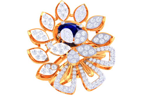 Printable 3D jewelry model of Lady diamond ring Modèle 3D