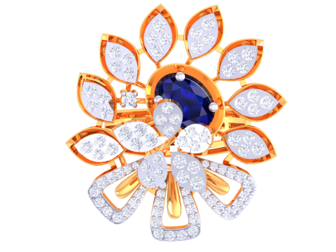 Printable 3D jewelry model of Lady diamond ring 3D Model