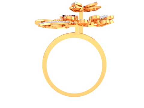 Printable 3D jewelry model of Lady diamond ring 3D 모델
