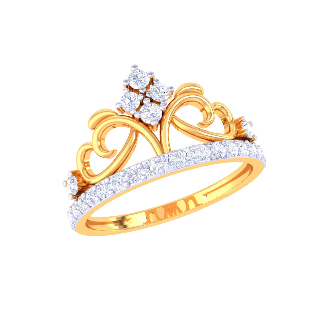 Printable 3D jewelry model of Lady diamond ring 3D Model .c4d .max .obj .3ds .fbx .stl .blend