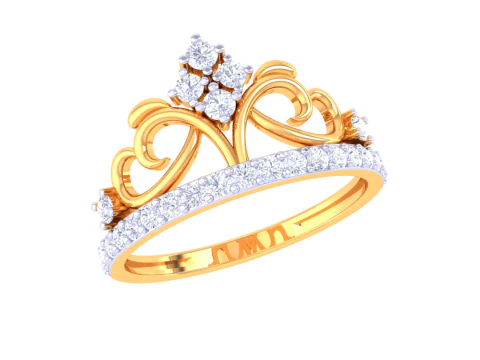Printable 3D jewelry model of Lady diamond ring 3D Model