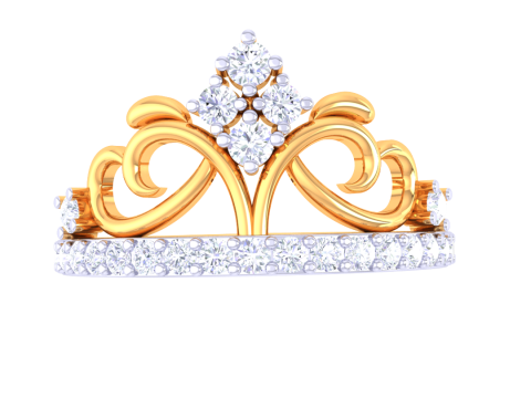 Printable 3D jewelry model of Lady diamond ring Modèle 3D