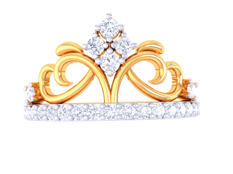 Printable 3D jewelry model of Lady diamond ring 3D Model