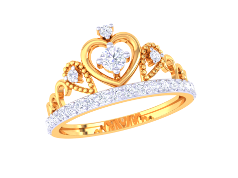Printable 3D jewelry model of Lady diamond ring Model 3D