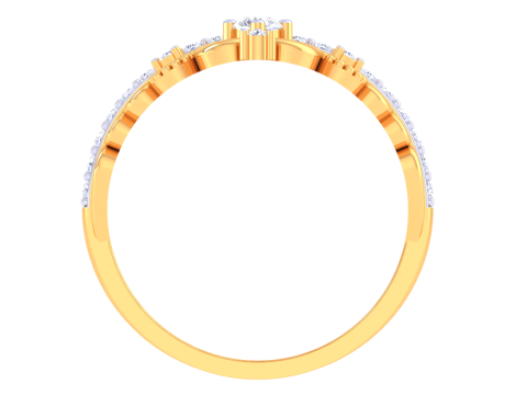 Printable 3D jewelry model of Lady diamond ring 3D Модель